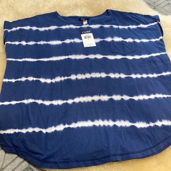 Chaps size M blue and white tee - Picture 1 of 8